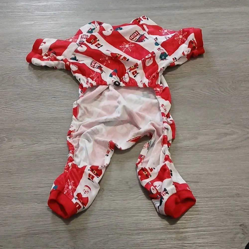 CuteBone Dog Christmas santa snowman Pajamas Onesies Soft Pjs Coat Sz XL NWOT